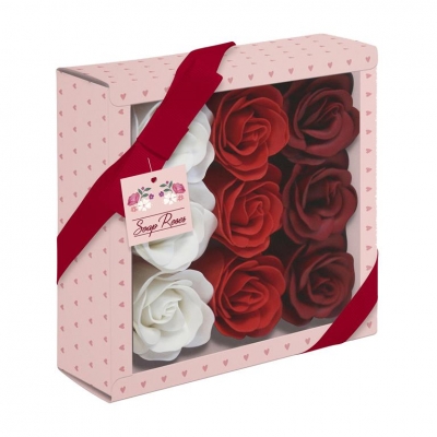 Valentine's Day Giftbox Red Soap Roses