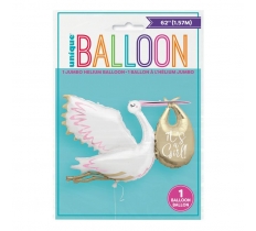 Stork It's A Girl Giant Foil Balloon 62"