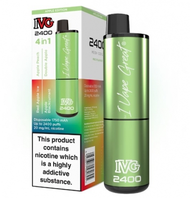 IVG 2400 Puff 4 In 1 Disposable Vape Apple Edition