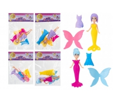 Dress Up Mini Fairy Dolls With Clothes 4 Assorted