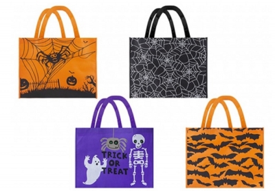 Halloween Shopper Bag 40cm X 32cm ( Assorted Colours )