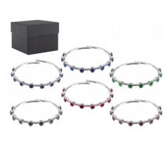 Rhinestone & Diamante Bangle Bracelet 6 Assorted