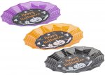 Halloween Oval Web Shaped Tray With Decal 3 Assorted Colours