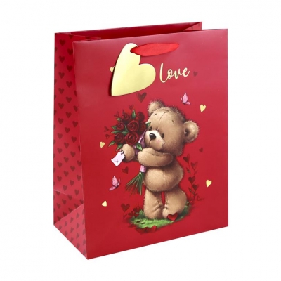 Valentines Day Cute Bear Large Bag