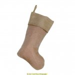 Deluxe Plush Plain Hessian Stocking 40cm X 25cm