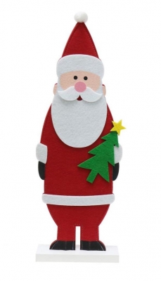 Felt Standing Nordic Santa 45cm With Base