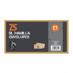 DL Manila Envelopes 25 Pack