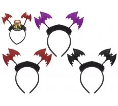 Halloween Bat Headband 3 Assorted