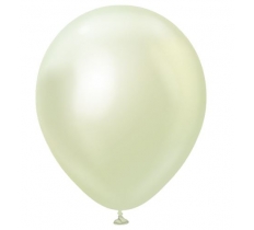 Kalisan 12" Mirror Green Gold Latex Balloons 50 Pack