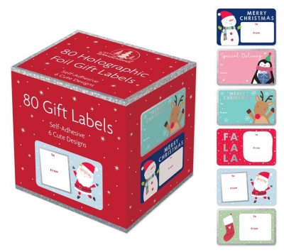 Christmas 80 Cute Gift Labels in CDU