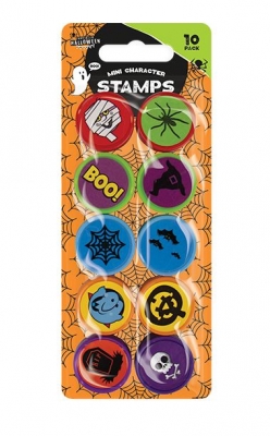 HALLOWEEN MINI CHARACTER STAMPS 10 PACK