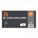 DL White Envelopes 25 Pack