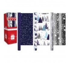 Wrap Paper 1.5m Foil Christmas Foil Elegant 3 Design