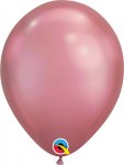 Qualatex 11" Plain Latex Round Chrome Mauve 25 Pack