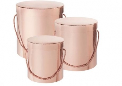 Hamilton Hat Box Rose Gold Set Of 3