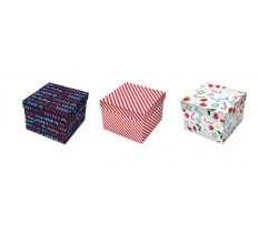 Christmas Printed Gift Box Set 3 Pack ( Assorted Designs )