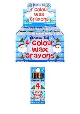 Christmas Crayon 4Pc X 120 Pack s ( 8p Each )