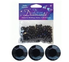 6mm D [[144]]cor Diamante Diamonds 28G Pearl Black