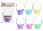 6PC 4" MINI PASTEL SPRINGTIME BASKET