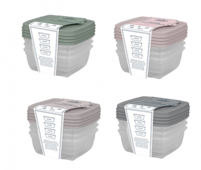 Natural Plastic Container 4pk