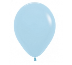 Sempertex 12" Pastel Matte Blue Latex Balloons 12 Pack