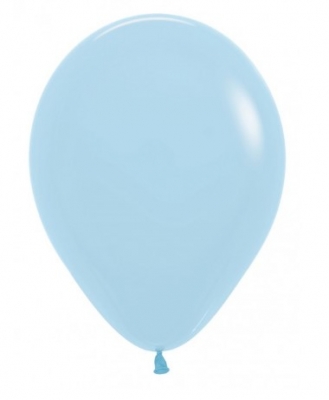 Sempertex 12" Pastel Matte Blue Latex Balloons 12 Pack