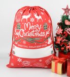 Merry Christmas Red Sack 70X50cm Suitable For Sublimation