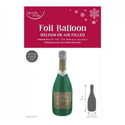 Champagne Bottle Foil Balloon 91cm x 35cm