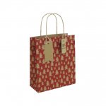 Christmas kraft Red Xmas Treemedium Bag