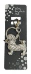 Bling Cute Dog Keyring With Keychain & Clip