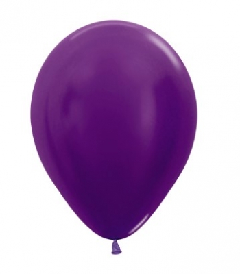 Sempertex 5" Metallic Violet Latex Balloons 50 Pack