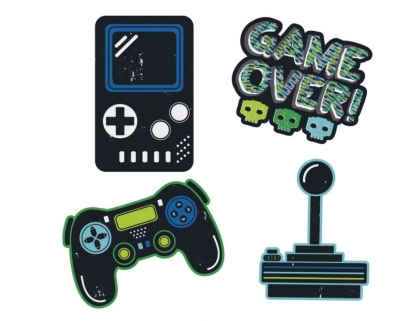 4 Gamer Birthday Wall Decals