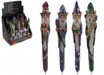 Sculptured Wizard Pen 16cm 4 Assorted