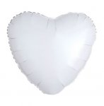 Amscan Metallic White Heart Standard Foil Balloons