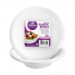 White Plastic Bowls 18cm 10 Pack