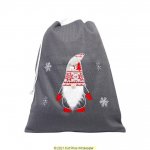 Deluxe Plush Grey Knitted Gonk Christmas Sack 50cm X 70cm