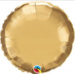 Qualatex 18" Round Chrome Gold Plain Foil