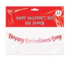 Valentines Day Happy Valentines Day Foil Banner 1.5M