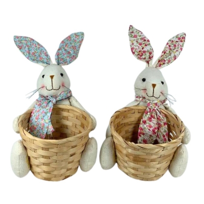 Easter Wicker basket 7.5 x 5 x 11.5" ( Assorted Colours )