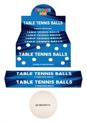 Table Tennis 4cm Ping Pong Balls Pack Of 6