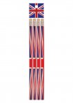 Union Jack Pencils With Eraser 4 Pack