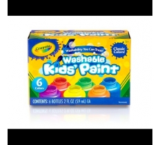 Crayola 6 Washable Kids Paint ( 54-1204 )