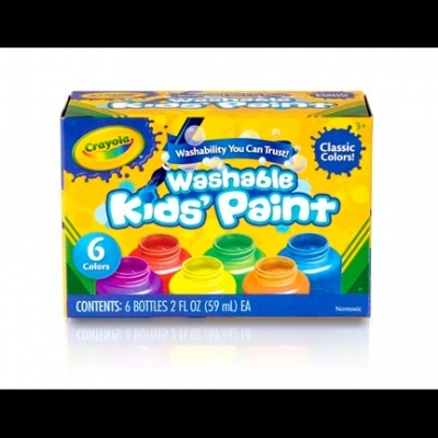 Crayola 6 Washable Kids Paint ( 54-1204 )