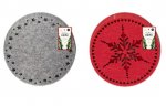 Christmas Felt Laser Cut Placemats 32cm ( 4 Pack )