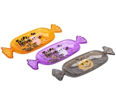 Halloween Sweet Tray With Decal 3 Assorted Colours