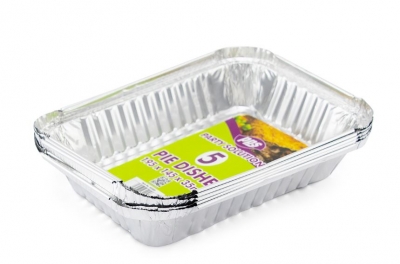 Foil Pie Dish Rectangular 195X145X35 5Pc