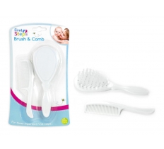First Steps Baby Brush & Comb Set White