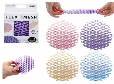 Expanding Pastel Flexi Mesh Worm Fidget Toy