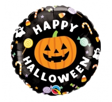 18" Halloween Pumpkin Candy Foil Balloon