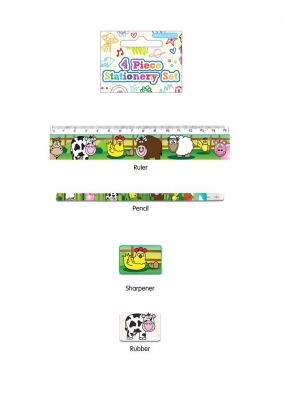 Farm Animals Stationery Set Of 4